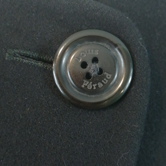 Louis Feraud Wool Angora Long Black Winter Coat Size 12 - Picture 9 of 15